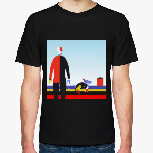 Футболка с принтом Оставайтесь дома