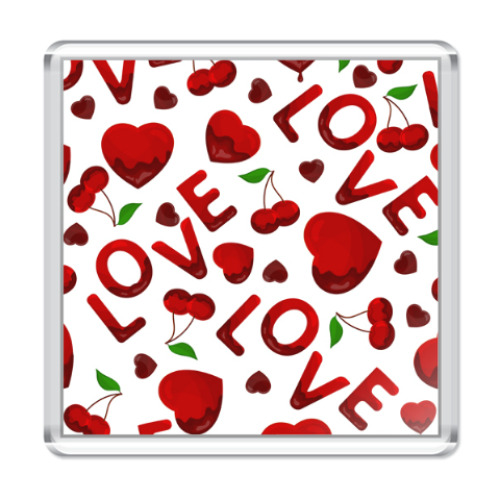 Магнит с принтом Love