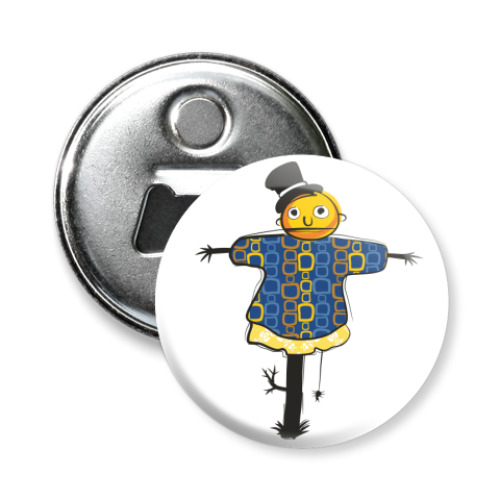 Магнит-открывашка с принтом  'Пугало'