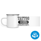 Кружка металлическая белая (круговая запечатка)