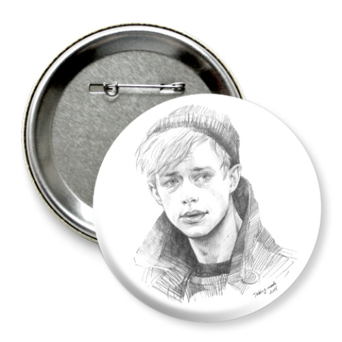 Значок 75мм с принтом Dane DeHaan