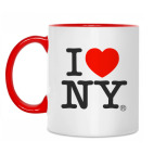 Двухцветная кружка Я люблю Нью-Йорк