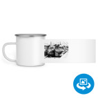 Кружка металлическая белая (круговая запечатка)