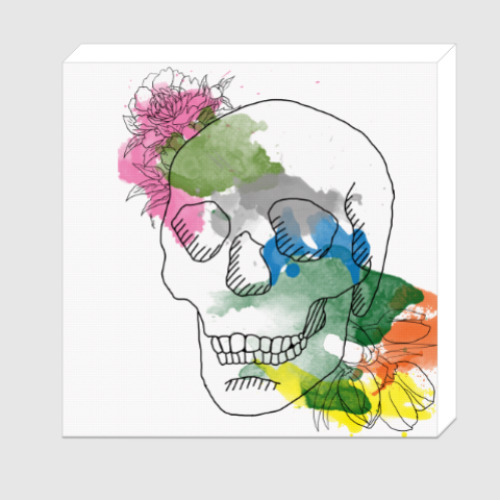 Холст с принтом Череп