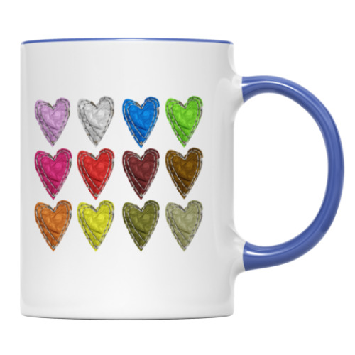 Кружка с принтом Hearts