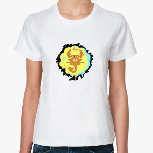 Классическая футболка с принтом Scorpio