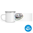 Кружка металлическая белая (круговая запечатка)