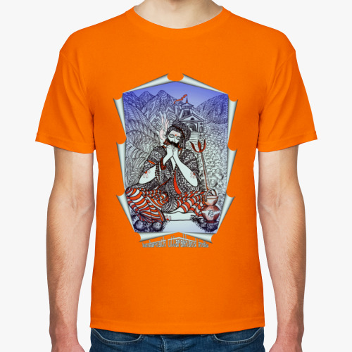 Футболка с принтом Лица и храмы Индии: Кадарнатх