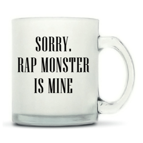 Кружка матовая с принтом Sorry. Rap Monster is mine