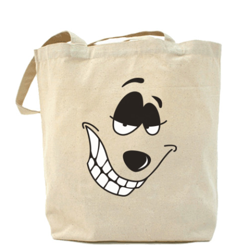 Сумка шоппер с принтом Улыбка.