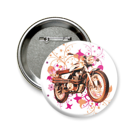 Значок 58мм с принтом Мото