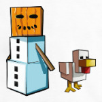 Новогодний Майнкрафт! Снеговик и утка