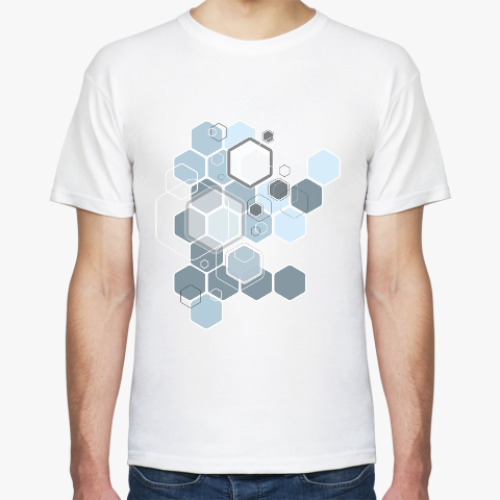 Футболка с принтом Абстракция-гексагон