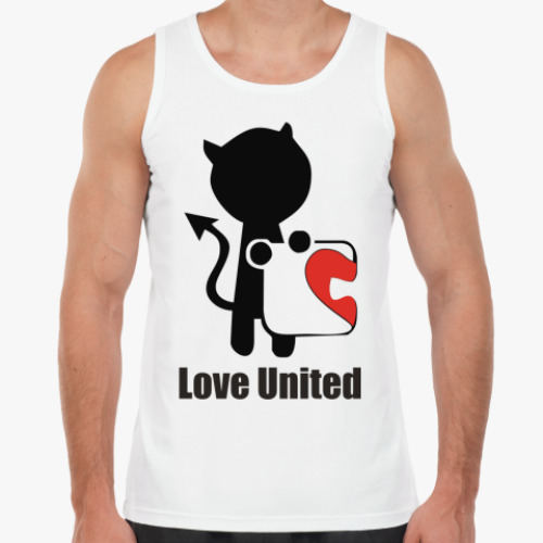 Майка с принтом  Love United