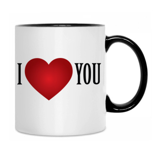 Кружка с принтом I Love You