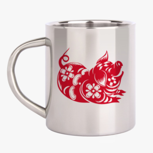 Кружка металлическая с принтом Символ года