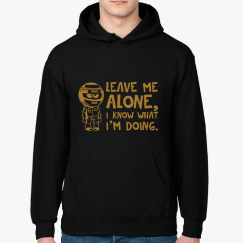 Толстовка худи с принтом Leave me alone...