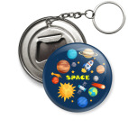 Брелок-открывашка 50 мм Space (Космос)