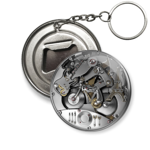 Брелок-открывашка с принтом  часы