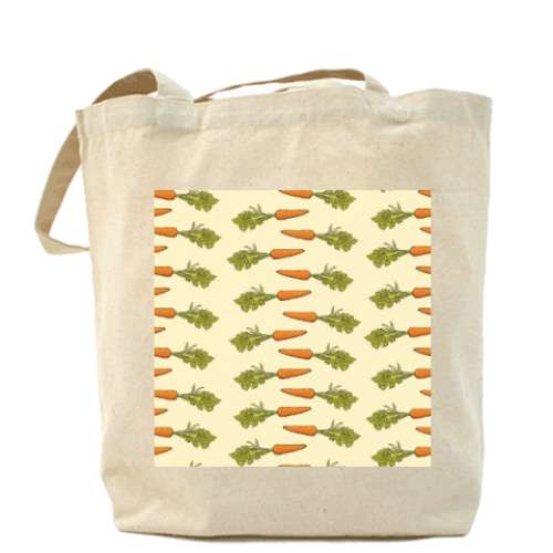 Сумка шоппер с принтом Морковка