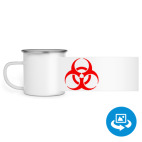 Кружка металлическая белая (круговая запечатка)