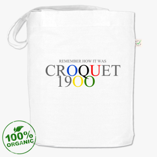 Сумка шоппер с принтом Крокет 1900.