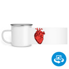 Кружка металлическая белая (круговая запечатка)