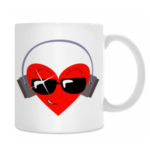 Кружка с принтом Cердца