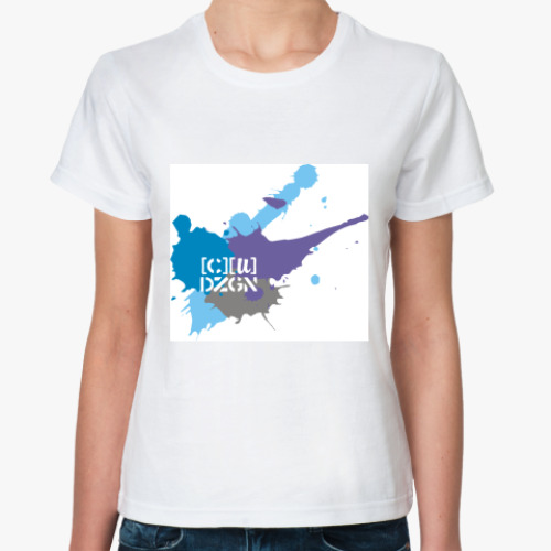 Классическая футболка с принтом spots logo winter