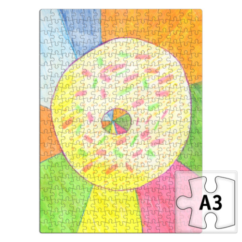 Пазл с принтом  'Булочка'