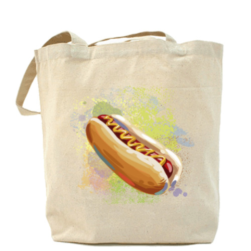Сумка шоппер с принтом Хот Дог