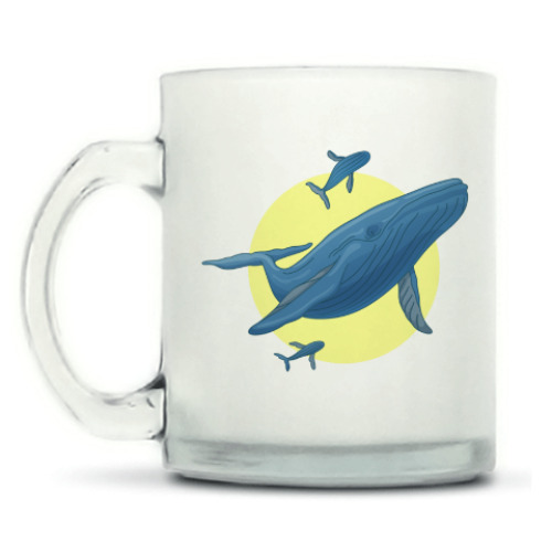 Кружка матовая с принтом Киты