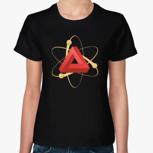 Женская футболка с принтом Невозможный треугольник