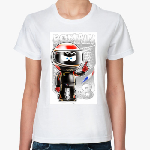 Классическая футболка с принтом Romain № 8