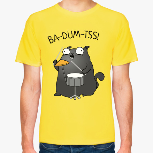 Футболка с принтом Кот Ba-Dum-Tss!