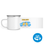 Кружка металлическая белая (круговая запечатка)