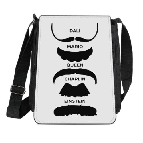 Сумка-планшет с принтом Усы Знаменитостей