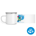 Кружка металлическая белая (круговая запечатка)