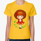 Классическая женская футболка Irish dancing girl - red
