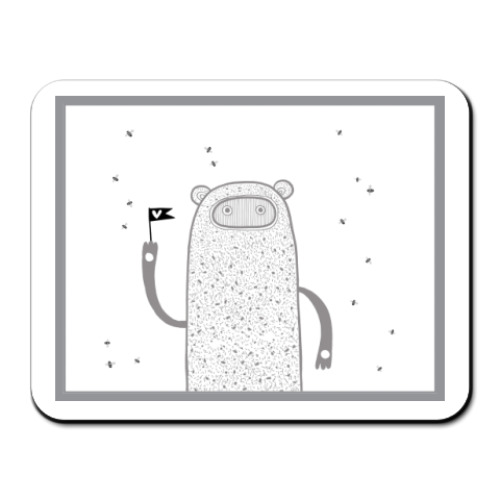 Коврик для мыши с принтом  Медведь