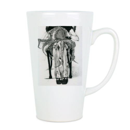 Чашка Латте с принтом Дружок-осьминог