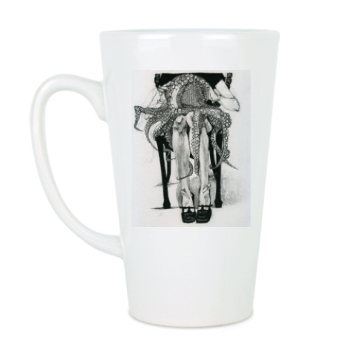 Чашка Латте с принтом Дружок-осьминог