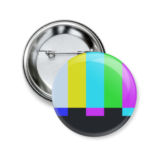 Значок 50мм с принтом принт Шелдона 'TVbars'