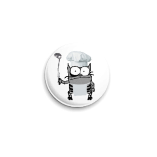 Значок 25мм с принтом Котэ-повар