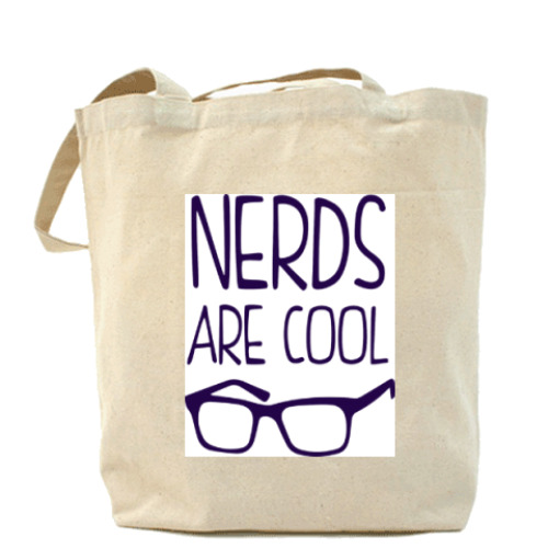Сумка шоппер с принтом Nerds are cool