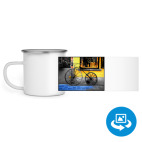 Кружка металлическая белая (круговая запечатка)