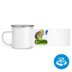 Кружка металлическая белая (круговая запечатка)