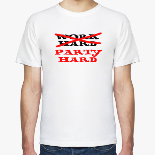 Футболка с принтом No work hard!