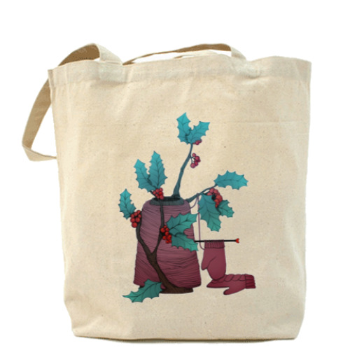 Сумка шоппер с принтом Сказки остролиста