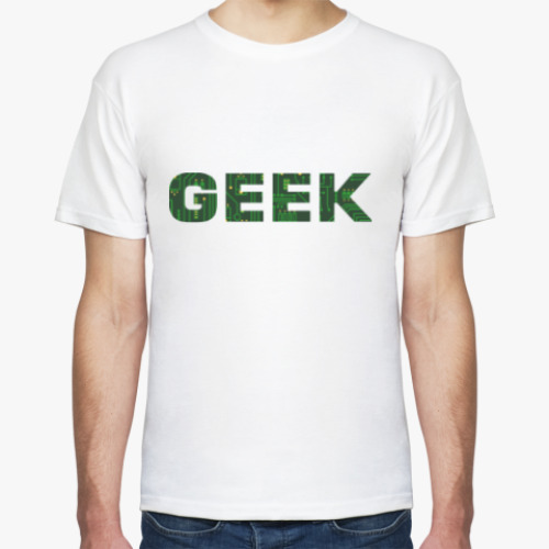 Футболка с принтом geek
